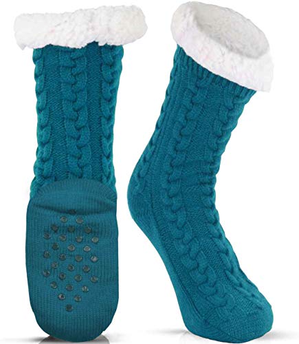Chaussettes de lit chaudes contre les pieds froids avec grip de sécurité