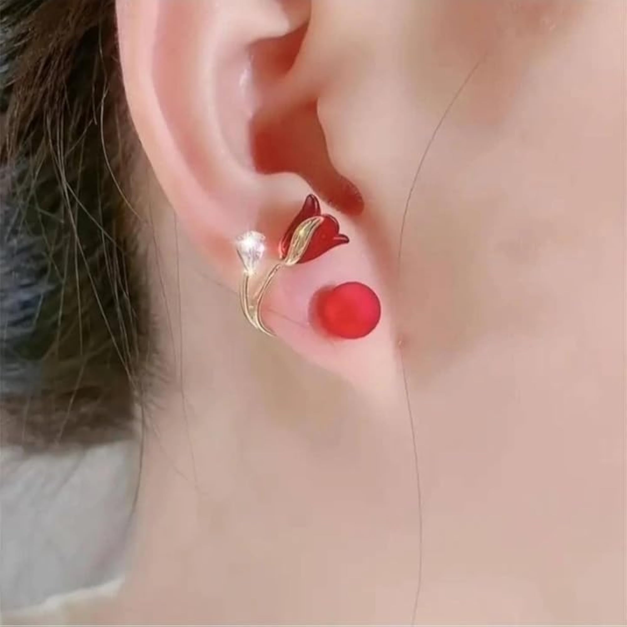 Korean Fashion Earrings for Women, Trendy Alloy Studs & Drops