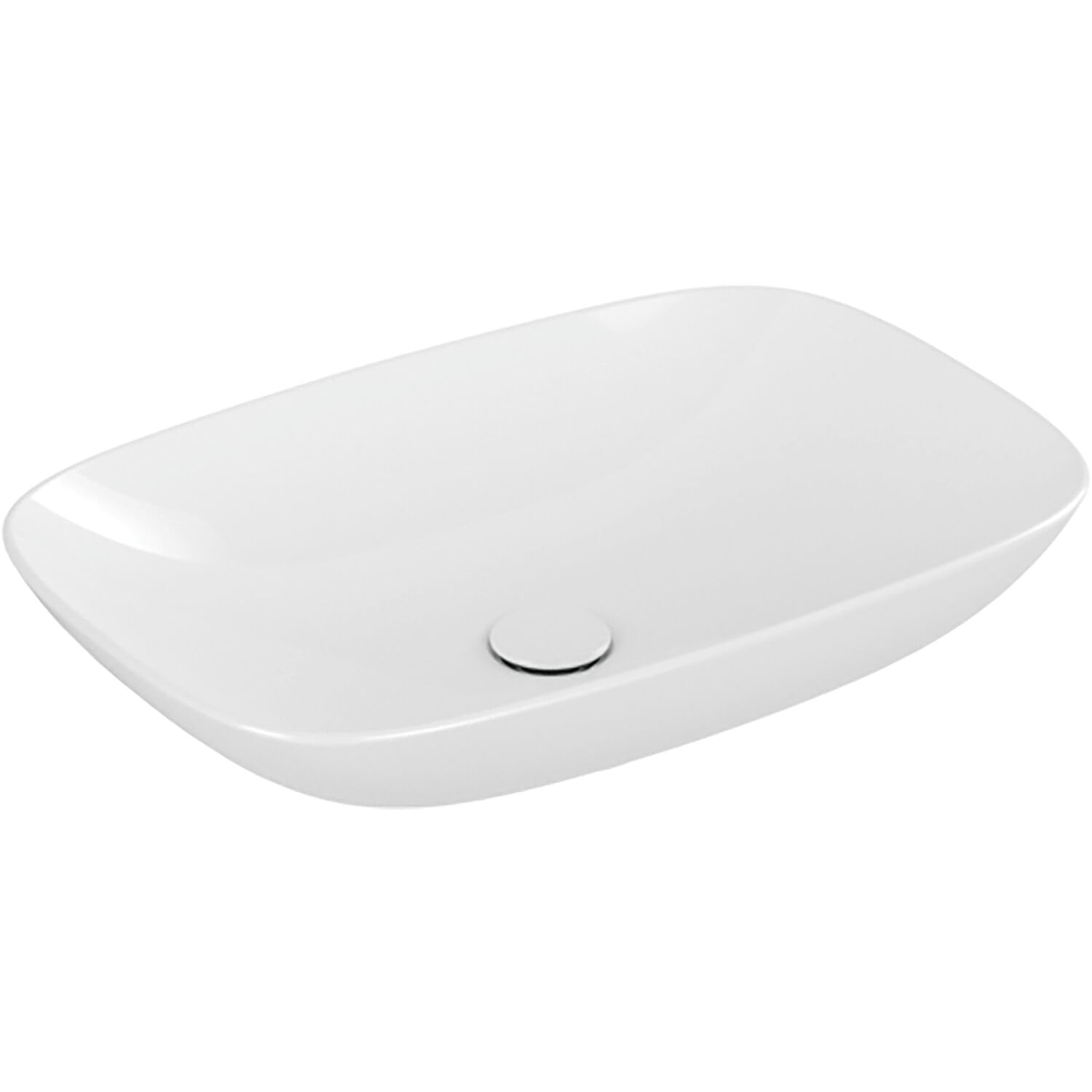 Zawór spustowy Villeroy & Boch bez przelewu, zawór niezamykany do umywalki, mosiężny z osłoną ceramiczną, średnica 32 mm, biel alpejska