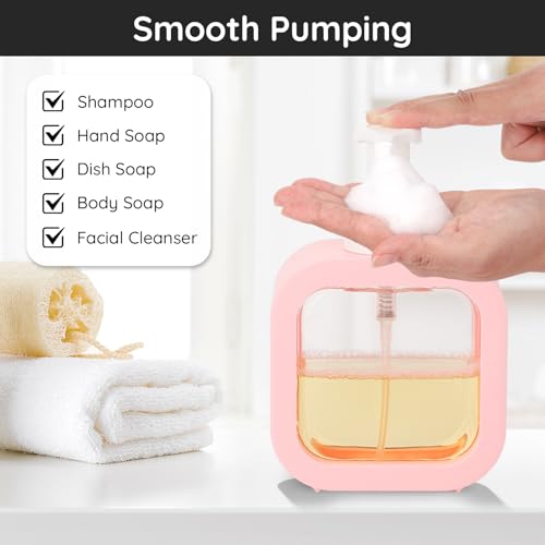 Image of Segbeauty 3pcs White Foaming Hand Soap Pump Replacement, Countertop Foam Soap Dispenser Pump Heads, Foaming Dispenser Pumps for Bathroom Shampoo Bottle, 42 Thread Size Face Wash Bottle Replace Caps