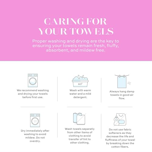 Image of Casa Copenhagen - Egyptian Cotton White Bay Collection 6 Pieces Towel Set Including 2 Bath Towel, 2 Hand Towel, 2 Face Towel - Dark Grey /Blue