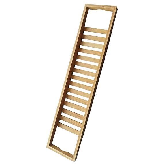 Bathtub Caddy Tray Bamboo Spa Bathtub Caddy Organizer Soap Book Wine Tablet Towel Holder Nonslip Bottom