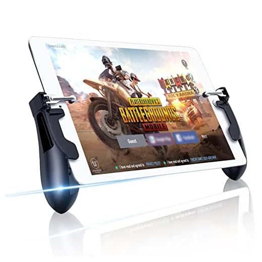 Mobile Game Controller for iPad/Tablets, Sensitive Shoot Aim Gamepad Trigger for PUBG/Knives Out, Handgrip for Tablet & Smartphones