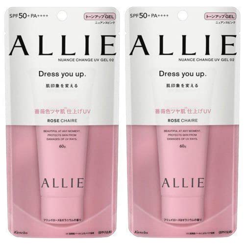 【まとめ買い】アリィー ALLIE ニュアンスチェンジUV 日焼け止め フリュイローズ&ゼラニウムの香り 60g SPF50+ PA++++ 2本セット