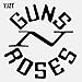 JYIP 13.8CM * 14CM Creativo Guns N Roses Adesivo per Auto Decalcomania del Vinile Nero Argento C11-2074 Argento