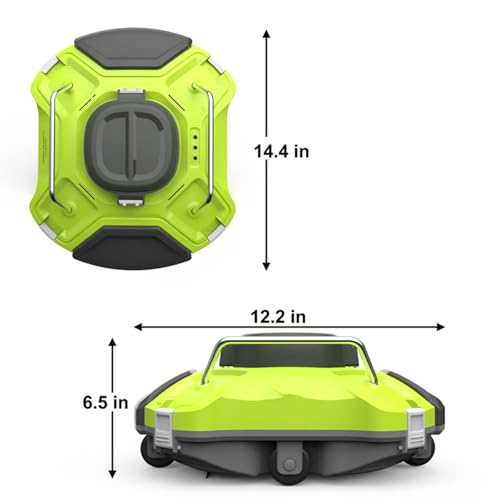 Robot pulitore per piscine senza fili, aspirapolvere automatico da 180 min, aspirazione autonoma, batteria da 5000 mAh, ideale per piscine fuori terra e interrate (bianco)