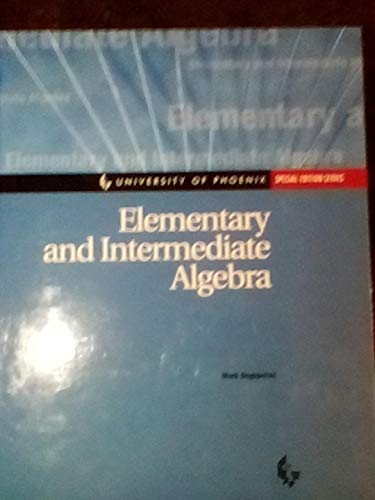 Elementary And Intermediate Algebra: Level 1 0072855444 Book Cover