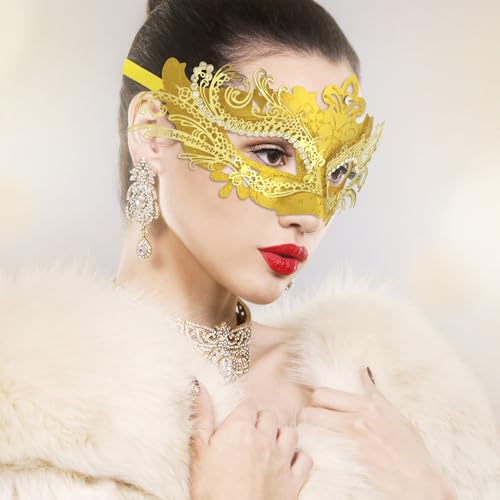 Image of Coddsmz Couple Masquerade Mask Set - Venetian & Mardi Gras Mask for Women & Men