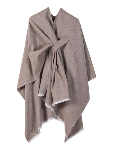 Poncho mujer chal elegante para días de oficina y cenas especiales de otoño