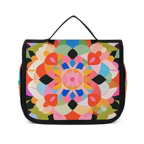 Trousse de toilette étanche contre les fuites grand sac maquillage fleuri suspendre