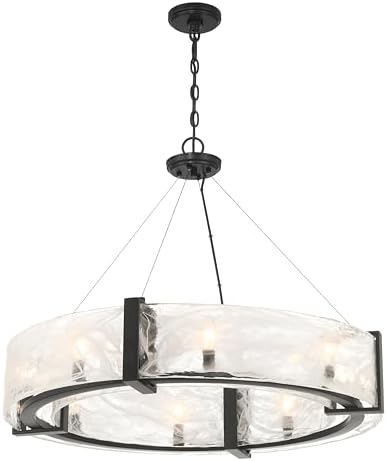 Minka Lavery 3619-66A Cloud Break Pendant, 8 B10.5 Candelabra E12 Socket(s), Coal (Bulbs Not Included)
