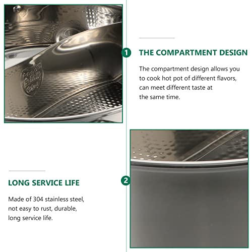 Generic Potenciômetro de aço inoxidável sabor potenciômetro quente espessado de dois sabor quente