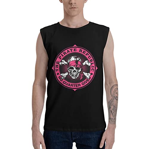 T-shirt sans manches pour femme Pirate Republic Rose fini les hauts sans style