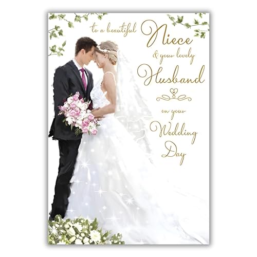 to A Beautiful Niece & Your Lovely Husband Wedding Day Card