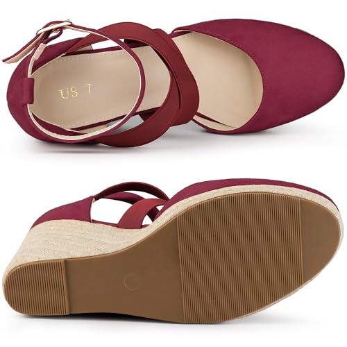 Allegra K Women Closed Toe Espadrilles Wedges Sandals with Ankle Strap by Allegra K - Image 4