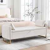 HOMYKA 65 inch Chenille Bench