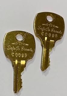 Replacement Keys for Sentry File Fire Box Safe Key Code Series C001B - C175B SafeCo Brands 2-Keys (C002B)
