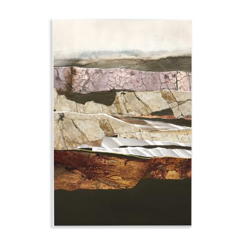 'Abstract Geode Rocks Layered Canyon Landscape'| Wall Plaque Art