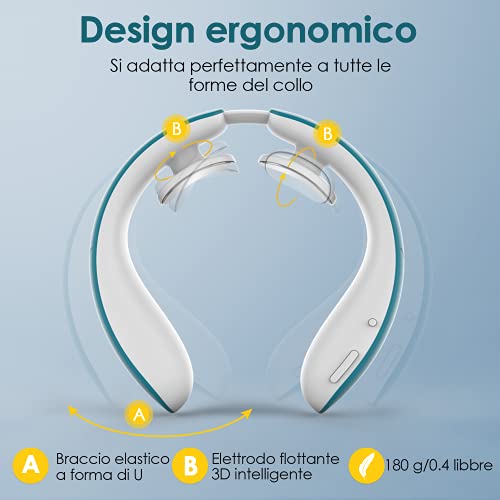 Intelligent Neck Massager With Heat, Electric Pulse Neck Massager For Pain Relief,6 Modes 18 Levels Smart Deep Tissue Trigger Point Massage,Support App And Remote Control #TOP4