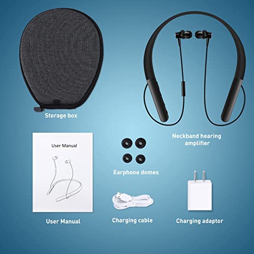 Maihear Rechargeable Bluetooth Hearing Amplifier To Aids For Seniors&Adults, Wireless Neckband Sound Amplifier Enhancer Device, Noise Cancelling, Gifts For Father And Mother #TOP6