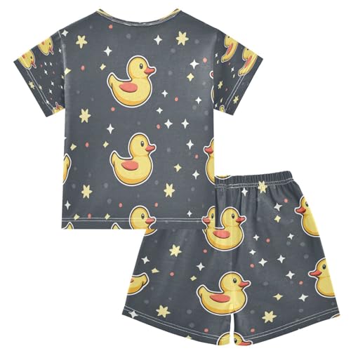 Short Sleeve Pajamas Sets Summer Cotton Sleepwear Red Mouth Duck2