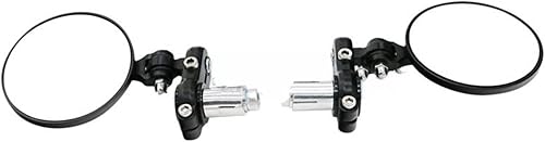 Miniatura 2 de Side Mirrors Universal for 87" 22mm Handlebar Ends Motorbike Mirror Motorcycle Mirror Aluminum Back View Side Rearview Mirrores Motorcycle Rearview