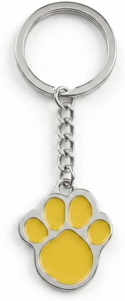 Paw Print Keychain – Dog Cat Claw Footprint Keychains Bag Charms for Women with Paw prints Design, Animal Key Chains Gifts for Pet Lovers, Boys and Girls
