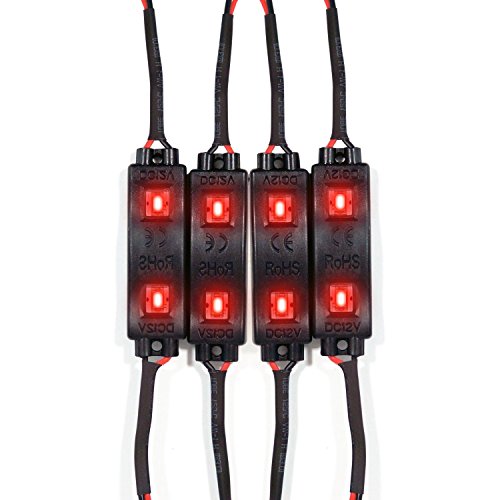 Genssi Pod Smd 2 Led 5730 Wide Angle Module Waterproof 12V Edge Cabinet Strip/Automotive Lighting (4 Pack) (Red) #TOP15