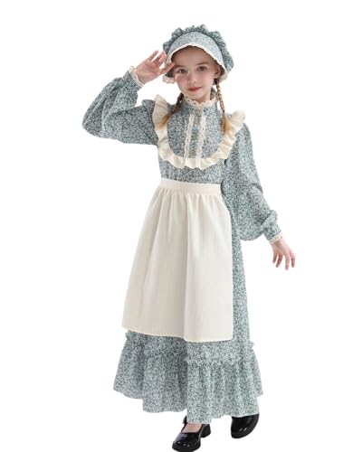 Vestido Colonial Prairie para Niñas Victoriano 1800s miniatura 7