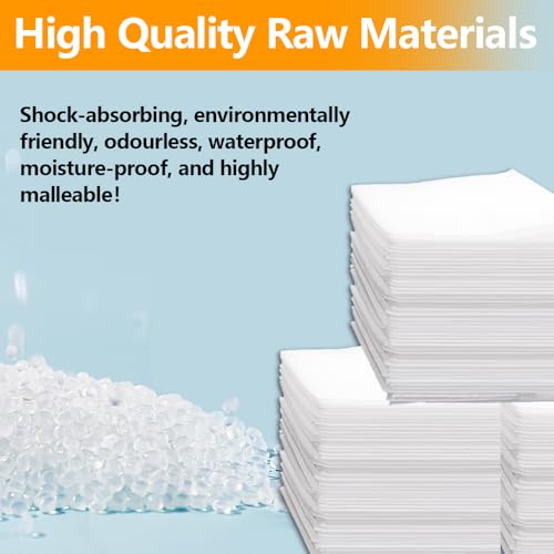 100 Stück Schaumfolie Verpackungsmaterial, 20 x 20cm Luftpolsterfolie Umzugsmaterial Schaumstoffverpackung für Gläser Weinflaschen Geschirr Porzellan Umzug