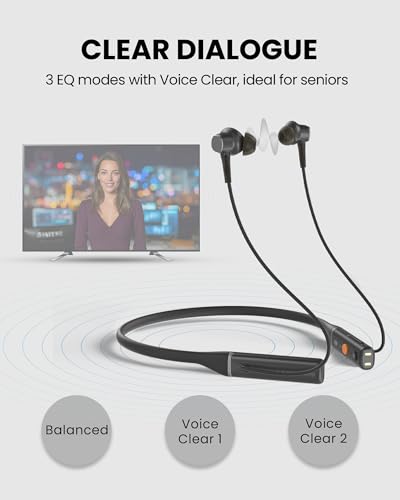 Image of Avantree Loop Dock - Auracast & Bluetooth Neckband Earbuds with Drop-in Charging Dock, Low-Latency Audio, 3 EQ Modes with Voice Clear, Comfortable All-Day Wear for TV, PC, Phone & Daily Listening