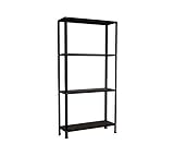 Estante de almacenamiento ajustable de metal 5 niveles baja a su precio más económico + 3 msi ADF | Estante Exhibidor Metálico Ajustable de Alta Resistencia | Anaquel Organizador de 4 Niveles | Capacidad de Carga...