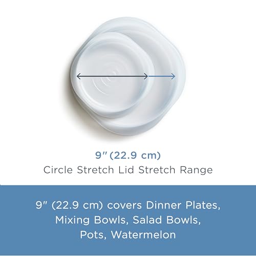 Stasher Silicone Stretch Lids, 3-Pack Large, Reusable Food Covers for Bowls, Dinner Plates, Mixing Bowls, Microwave, Dishwasher, Oven Safe, Silicone Lids for Food Storage, Eco Friendly, 23 cm, Clear by Stasher - Image 5