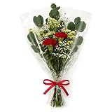 Ramo de Flores Frescas Naturales | Bouquet Variado con Claveles Rojos | Ideal para Regalo, Detalle Romántico, Decoración y Eventos | Preparación Artesanal