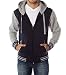 Vertical sport men's Two tone full zip fleeced hoodie