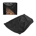 Tissting 4ft Waterproof Log Rack Cover, 600D Oxford Outdoor Firewood Storage Cover, Indoor/Outdoor Log Holder Cover Wood Storage Cover with Zipper and Hook Loop Tape