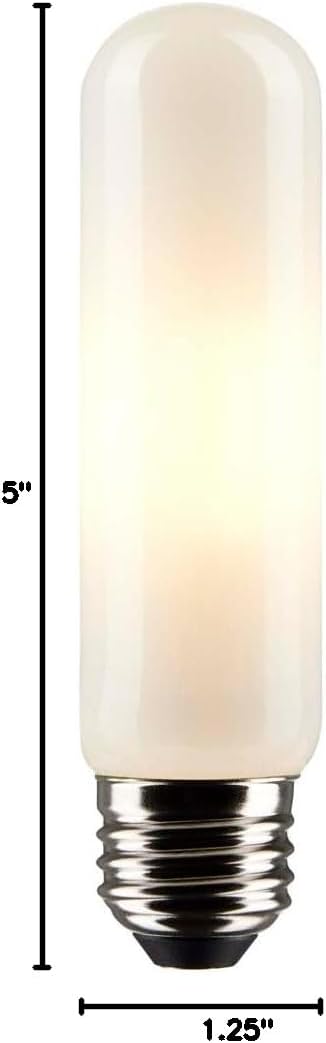Satco 5.5-Watt LED E26 Light Bulb, 3000K, 15000 Hour Rating, Dimmable, Frost