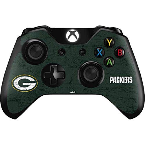 Skinit Decal Gaming Skin Compatible with Xbox One Controller - Officially Licensed NFL Green Bay Packers Distressed Design