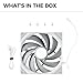 TRYX ROTA PRO 140 White 140mm Case Fan 4-Pin PWM LCP Material FDB Case Fan 1650RPM with 100.3CFM Airflow High-Performance Quiet PC Case Fan