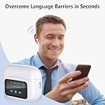 Language Translator Earbuds Real-Time, Two-Way Translator Earbuds Support 144 Languages & 8 Offline Translation, Instant Translation Device with Charging Base for Travel Business Meetings (White) - Image 5