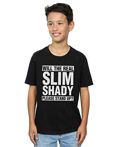 Absolute Cult Eminem Boys Slim Shady Album Titles T-Shirt Black 12-13 Years