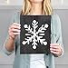 DREAM BIG PRINTABLES Snowflake Chalkboard Christmas Art Print | Unframed 8x10 | Holiday Wall Decor | Aesthetic Christmas Art Print | Festive Wall Art for Home, Living Room, or Office Decor