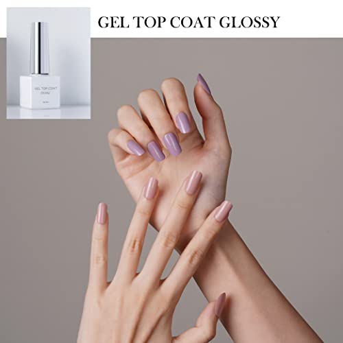 DANNI & TONI Glossy Top Coat for Nail Polish Gel Nail Wraps UV LED Soak Off Long Lasting Top Coat Gel Nail Polish - Image 4
