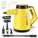 Fippesax Handdampfreiniger, 400 ml Druck-Mehrzweckdampfreiniger mit 9-teiligem Zubehör, chemikalienfreier Dampfreiniger für den Heimgebrauch, Reinigung von Böden, Fliesen, Fenstern, Sofas (Gelb)