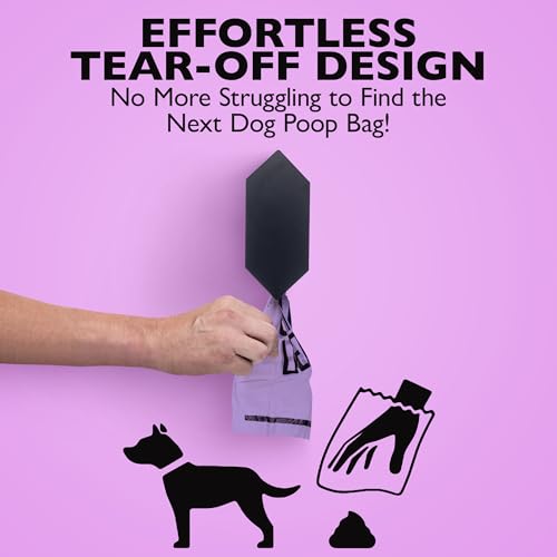 Image of Purple Poop Bags, 18 Rolls: Dog Waste Bags, 9 inchx13 inch, Unscented, Leak-Proof, Cornstarch Blend