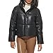 Levi's Women's Vegan Leather Quilted Short Puffer Jacket, Black, Large