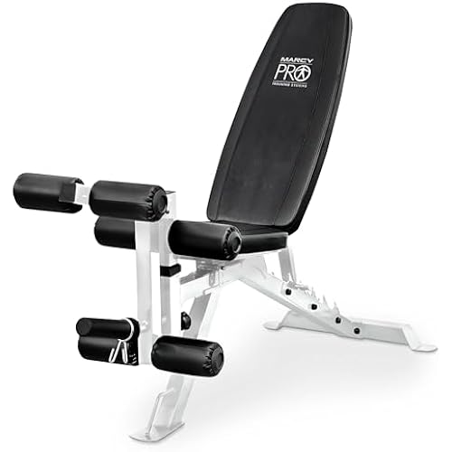 Marcy Foldable Incline Decline Weight Bench, Adjustable 6-Position Backrest