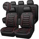 CAR PASS 3D Foam PU Leather Car Seat Covers, Universal Seat Covers Full Sets for...