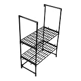 Tnfeeon Mikrowellen-Ofenregal, Arbeitsplatten-Organizer, PP-Kunststoff und 16 Mm Lackiertes Rohr, Mikrowellenständer, 2-lagiges Mehrteiliges Regal mit Handläufen, 50,5 X 27 X 71 cm für Küchentheke