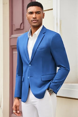 Image of COOFANDY Mens Casual Blazer Slim Fit Suit Jacket Lightweight Knit Sport Coat Two Button Blazer Jacket